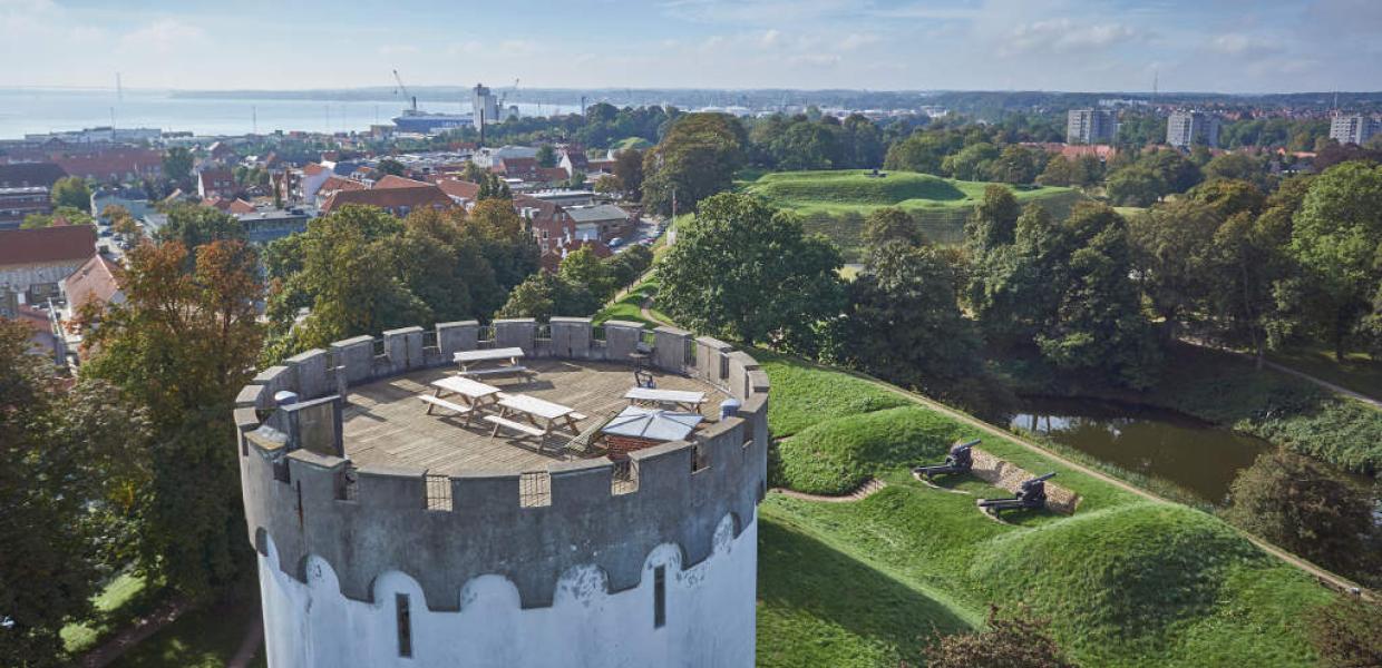 Fredericia vold og det hvide vandtårn