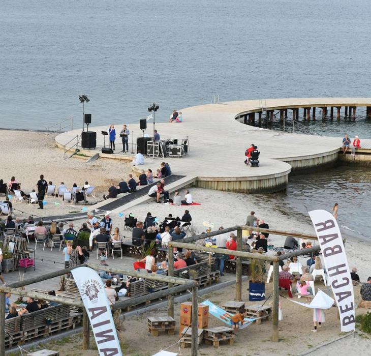 Koncert på cirkelbroen ved Østerstrand